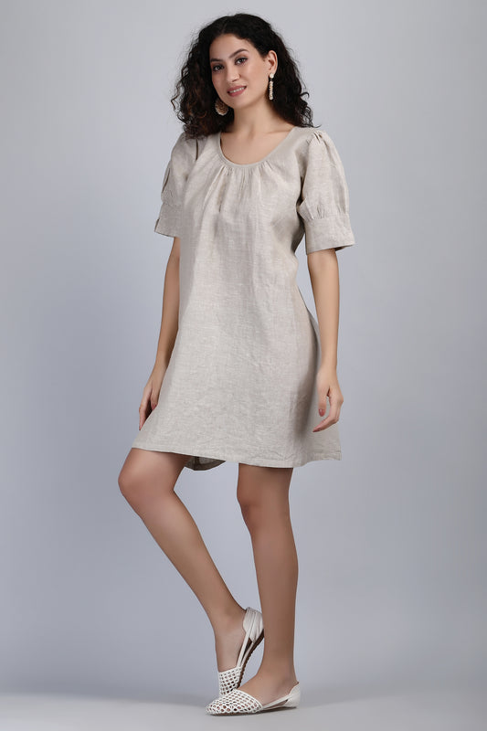 Jardin des Tuileries Linen Shift Dress