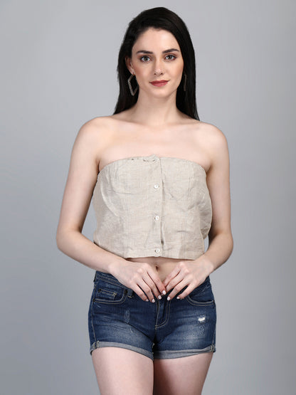 Louvre Linen Off Shoulder Shirt